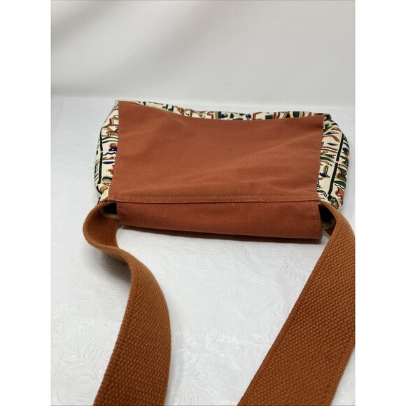 VTG Carpetbags of America Purse Egyptian Print Hobo Bag Purse 1970s Boho Hippie - Picture 9 of 14